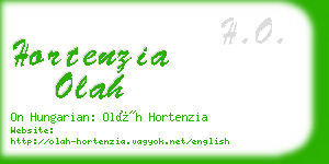 hortenzia olah business card